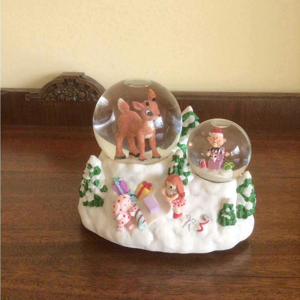 Rudolph Musical Snow Globe